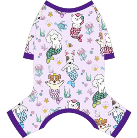Dog Pajamas Pjs Spring Summer Dog Clothes For Small Dogs Girl Boy, Soft Stretchy Tiny Chihuahua Yorkie Puppy Clothes Doggie Onesies Cat Pet Jammies Ou (Option: M)